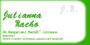 julianna macho business card